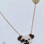 گردنی طلای بافت مینیاتوری طرح سگ