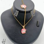 دستبند و مدال طلای بچه‌گانه طرح گوسفند (مجموعه دلارام)