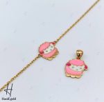 دستبند و مدال طلای بچه‌گانه طرح گوسفند (مجموعه دلارام) - Image 2