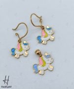 نیم ست طلای بچه‌گانه اسب تک شاخ (مجموعه دلارام) - Image 2