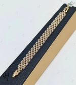 دستبند طلای لخت رولکس تراش،۵ رج سفید و زرد