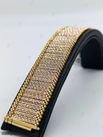 دستبند طلای لخت مصری سه رنگ سفید ، زرد و رزگلد سایز ۳ - Image 2