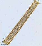 دستبند طلای لخت مصری دو رنگ سفید و زرد سایز ۲ - Image 3