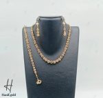 سرویس طلای زنجیری سفید و زرد اپل(سرویس اپل)