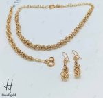 سرویس طلای زنجیری سفید و زرد اپل(سرویس اپل) - Image 2