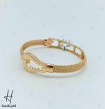 دستبند النگویی طلا امگا با بند فرد (دستبند فرد جسیکا) - Image 2