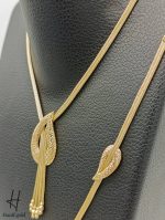 سرویس طلای طرح اشک با بند فرد - Image 3