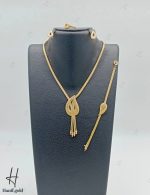 سرویس طلای طرح اشک با بند فرد - Image 4