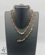 سرویس طلای رزگلد تیفانی نگین دار (نیلی گلد) - Image 4