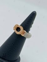 انگشتر طلای امگا با بند سفید فرد (جسیکا فرد) - Image 4