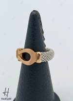 انگشتر طلای امگا با بند سفید فرد (جسیکا فرد)