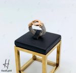 انگشتر طلای امگا با بند سفید فرد (جسیکا فرد) - Image 3