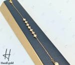 دستبند طلای لخت طرح ونکلیف(دستبند مانلی)