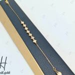 دستبند طلای لخت طرح ونکلیف(دستبند مانلی)