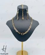 سرویس طلای دو رنگ سفید و زرد طرح کارتیه کونیک(سرویس اپل)