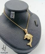 مدال طلای زرد آیینه‌ای دلفین