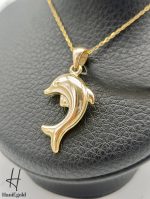 مدال طلای زرد آیینه‌ای دلفین - Image 2