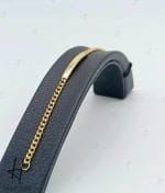 پلاک دست طلای زرد آیینه‌ای کارتیه مردانه