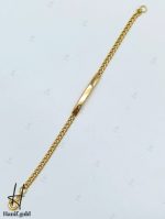 پلاک دست طلای زرد آیینه‌ای کارتیه مردانه - Image 3