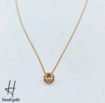 گردنی طلای سوپرسوپریت تک نگین طرح دایره - Image 3