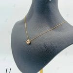 گردنی طلای سوپرسوپریت تک نگین طرح دایره