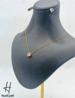 گردنی طلای سوپرسوپریت تک نگین طرح دایره