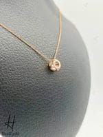 گردنی طلای سوپرسوپریت تک نگین طرح دایره - Image 2