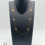 رولباسی طلای ظریف طرح گل و دایره