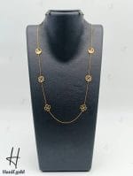 رولباسی طلای ظریف طرح گل و دایره