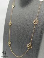 رولباسی طلای ظریف طرح گل و دایره - Image 2