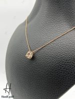 گردنی طلای سوپرسوپریت، تک نگین طرح قفس - Image 2