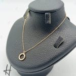 گردنی طلای سوپرسوپریت رینگ ساده آیینه‌ای