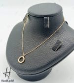 گردنی طلای سوپرسوپریت رینگ ساده آیینه‌ای