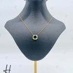گردنی طلای سوپرسوپریت هشت ضلعی با لاک سبز