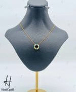 گردنی طلای سوپرسوپریت هشت ضلعی با لاک سبز