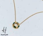 گردنی طلای سوپرسوپریت هشت ضلعی با لاک سبز - Image 3