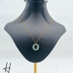 گردنی طلای سوپرسوپریت با نگین فیروزه