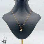 گردنی طلای سوپرسوپریت تک‌نگین طرح S