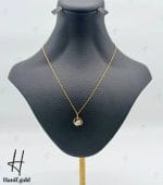 گردنی طلای سوپرسوپریت تک‌نگین طرح S