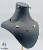 گردنی طلای ونکلیف سفید و مشکی