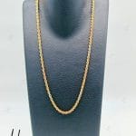 زنجیر طلای طنابی سه رنگ سفید،زرد و رزگلد