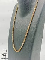 زنجیر طلای طنابی سه رنگ سفید،زرد و رزگلد - Image 2