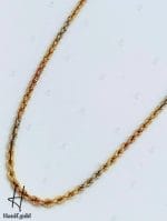 زنجیر طلای طنابی سه رنگ سفید،زرد و رزگلد - Image 3