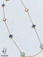 گردنی طلای ونکلیف آبی و سفید - Image 3