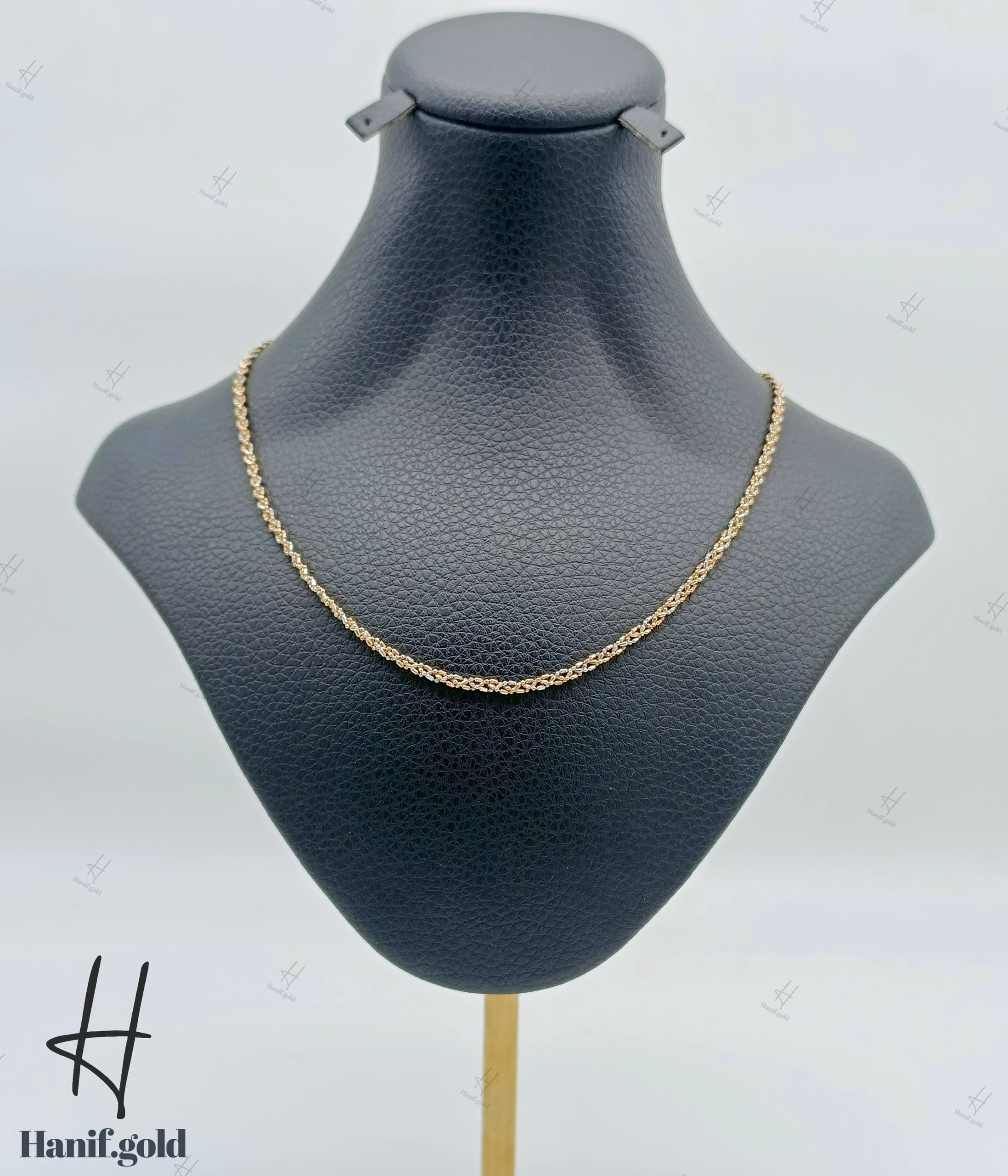 photo_۲۰۲۵-۱۰-۰۷_۱۰-۵۰-۴۸ گردنی طلای سه رنگ،طرح خودکاری ظریف - Image 1