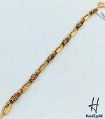 دستبند طلای لخت آریانا پنتر طرح ۶ ضلعی - Image 2