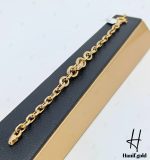 دستبند طلای لخت آریانا طرح کادنزا آیینه‌ای - Image 2