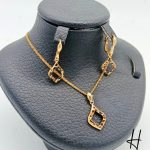 نیم ست طلای آریانا پنتر لوزی