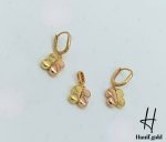 نیم ست طلای زرد و رزگلد گارلین طرح پروانه(نیم ست گارلین) - Image 2