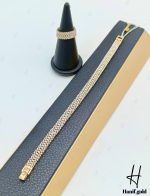 دستبند انگشتر طلای دو رنگ سفید و زرد رولکس آسیا - Image 2